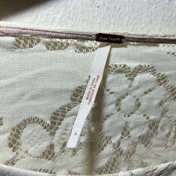 Free People Lace Lovers Dress Cream Size 4 - Picture 7 of 10
